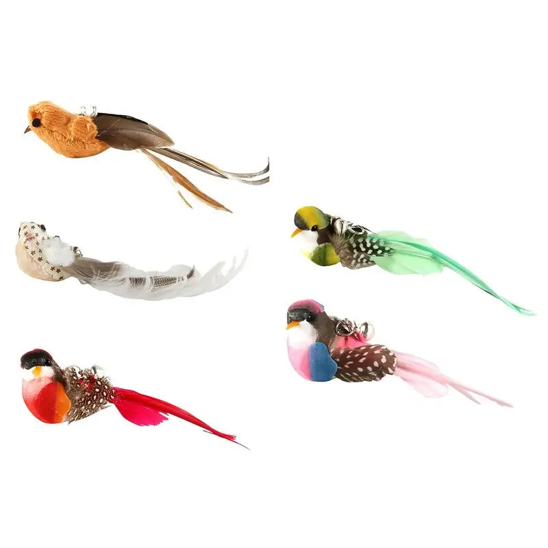 

Funny Simulation Bird Interactive Cat Feather Toy Cat Bird Toy Cat Feather Bird Bell Toys Replacement Cat Toy Wand Refills