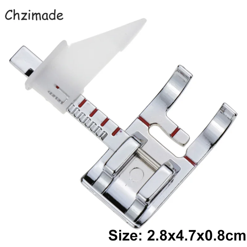 Chzimade Sewing Machine Ruler Regular Presser Foot Magnet Seam Guide Presser Foot Fine Tucker Gauge Diy Sewing Machine Tools 