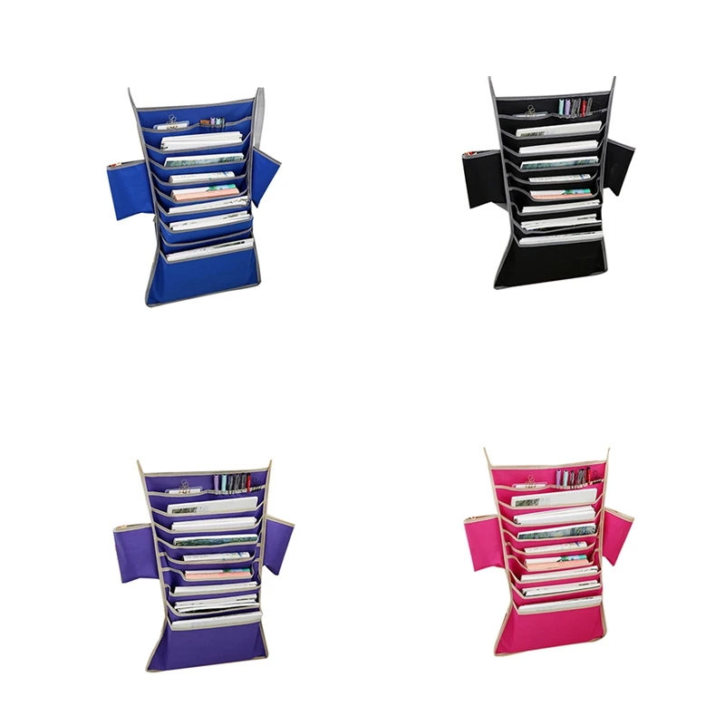 Oxford Cloth Book Storage Bag Multi Pockets Student Learning A3 【代引可】