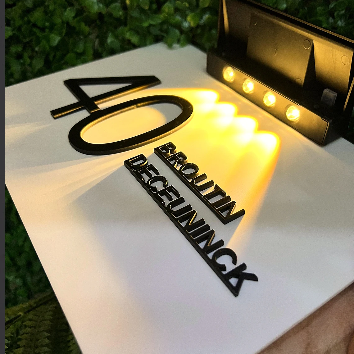 iluminado Laser Cut, Números acrílicos casa, Sinal