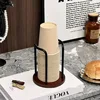 Disposable Cup Storage Holder Rack Shelf Water Tea Cups Wood Dispenser with Longer Stick Mug Display Stand Organizer Supplies 4