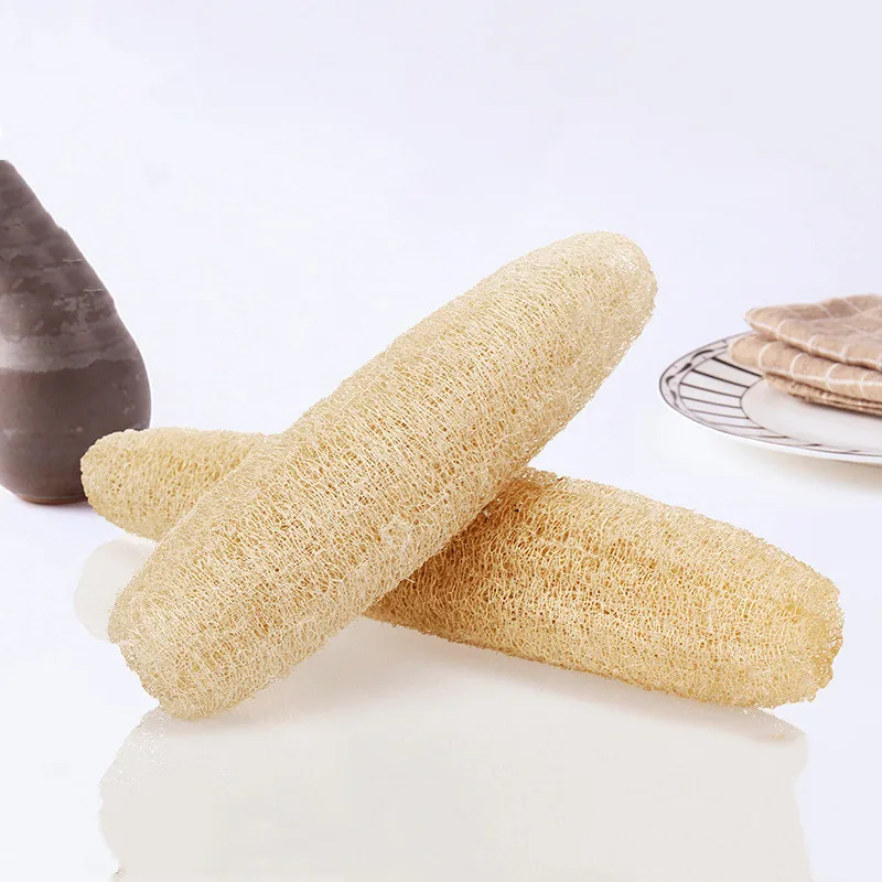 1PC Full Loofah Natural Exfoliation Biodegradable Loofah Sponge Cellulose Board Brush Cleaning Tools for Kitchen Bathroom