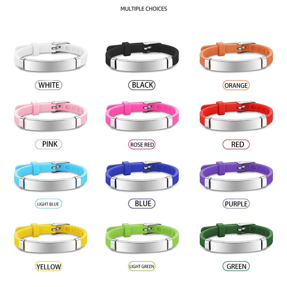 Lemegeton Personalisierte Baby SOS Armband Kinder Kind Nach Telefon Anzahl Silikon Armband Edelstahl Schmuck Valentins Tag – Detail 8