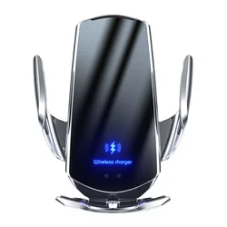 Smart Sensor Wireless Car Charger with 15W Fast Charging & Auto - Clamping Holder (GRAY)