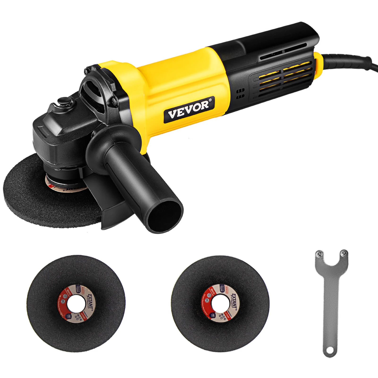 VEVOR Electric Angle Grinder 900W Angular Power Grinding Machine 4.5Inch Plastic Stone Metal Wood Cutting Grinding Wheel Tool electric grinder angle grinder electric angle grinder