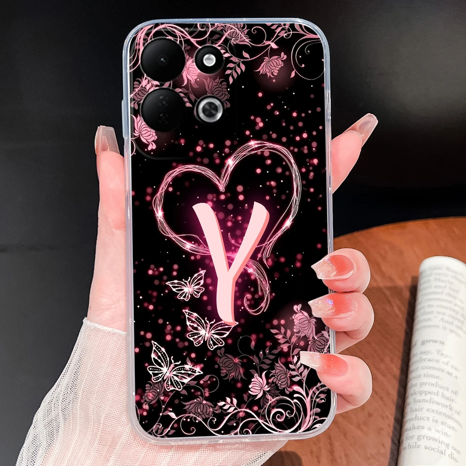 Couple Love Letters Soft Clear Silicone Phone Case - Full Protection & Anti-Slip Bumper