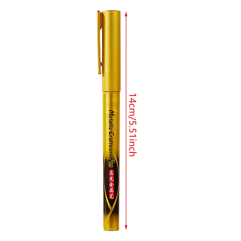 Marker Pens Paint Marker Pen Art Markers Paint Pen Art Marker Pen Gold Silver Colour Craft Pen Waterproof Paint Pen Sign Mark Metal Greeting Card Calligraphy Highlight Pens