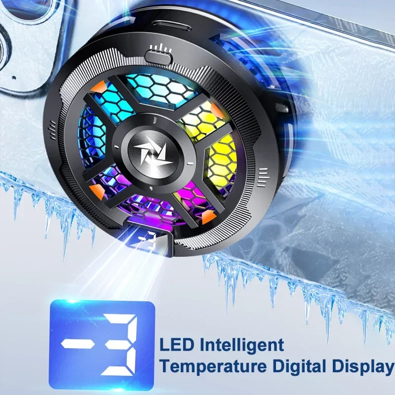 SL18 범용 휴대폰 반도체 고속 냉각 팬 방열기 (IOS 안드로이드 PUBG 마그네틱/백 클립 2 in 1 게임 쿨러)