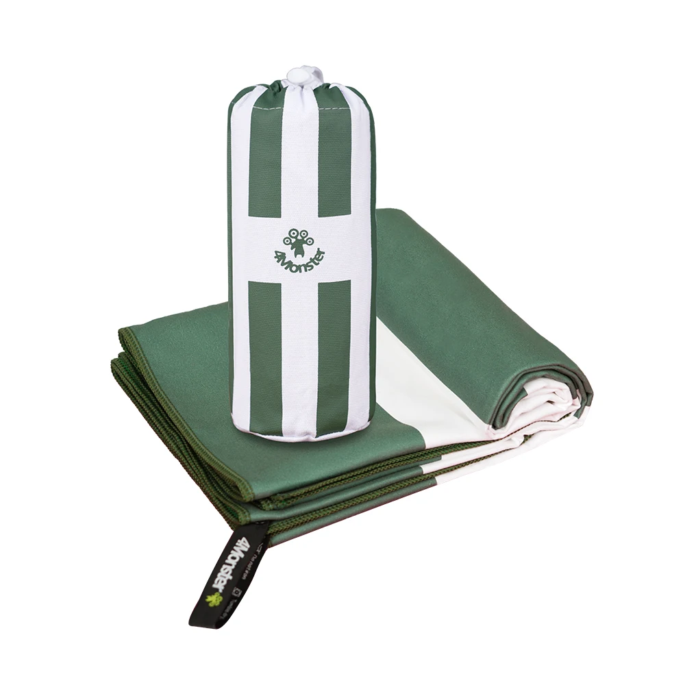 Striped microfiber beach towel with bright colors, super absorbent and soft, fast dry and ultra light, for camping 6