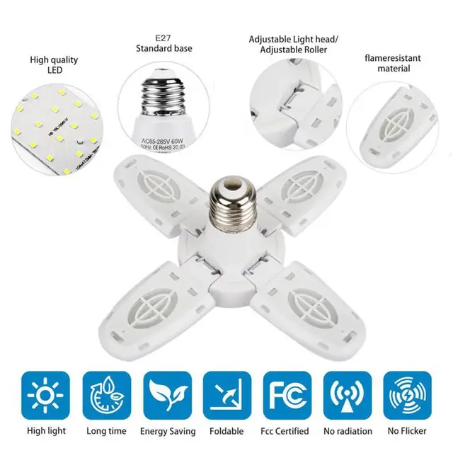 조정 가능한 LED 차고 조명: 다목적, 밝고 효율적인 조명