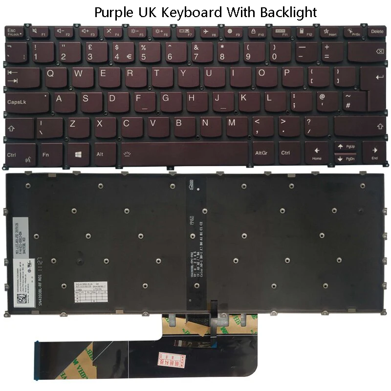 Backlit us uk Teclado Espanhol para Lenovo Ioga Magro Pro 14ai5 14ai5 14ai5 14ai5 14ai5 714ai5 7-14ai5 - Imagem 5