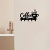 Coffee Bar Decor Rustic Metal Wall Art with Coffee Mug Sign and Hooks Coffee Shops and Homes Featuring a Stylish Coffee Bar Sign 5
