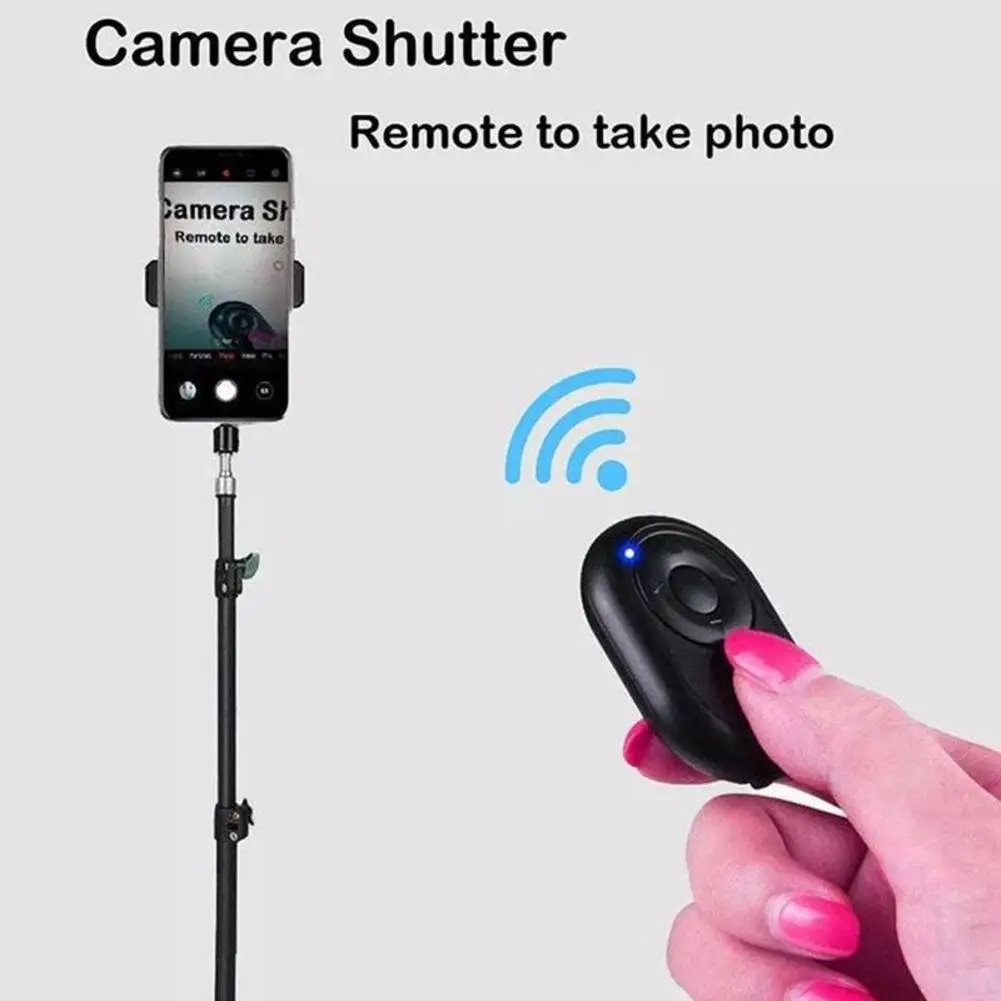 iOS/안드로이드 폰용 블루투스 카메라 리모컨, 사진 및 비디오 클릭, 미니 무선 휴대폰 전자책 페이지 넘김기