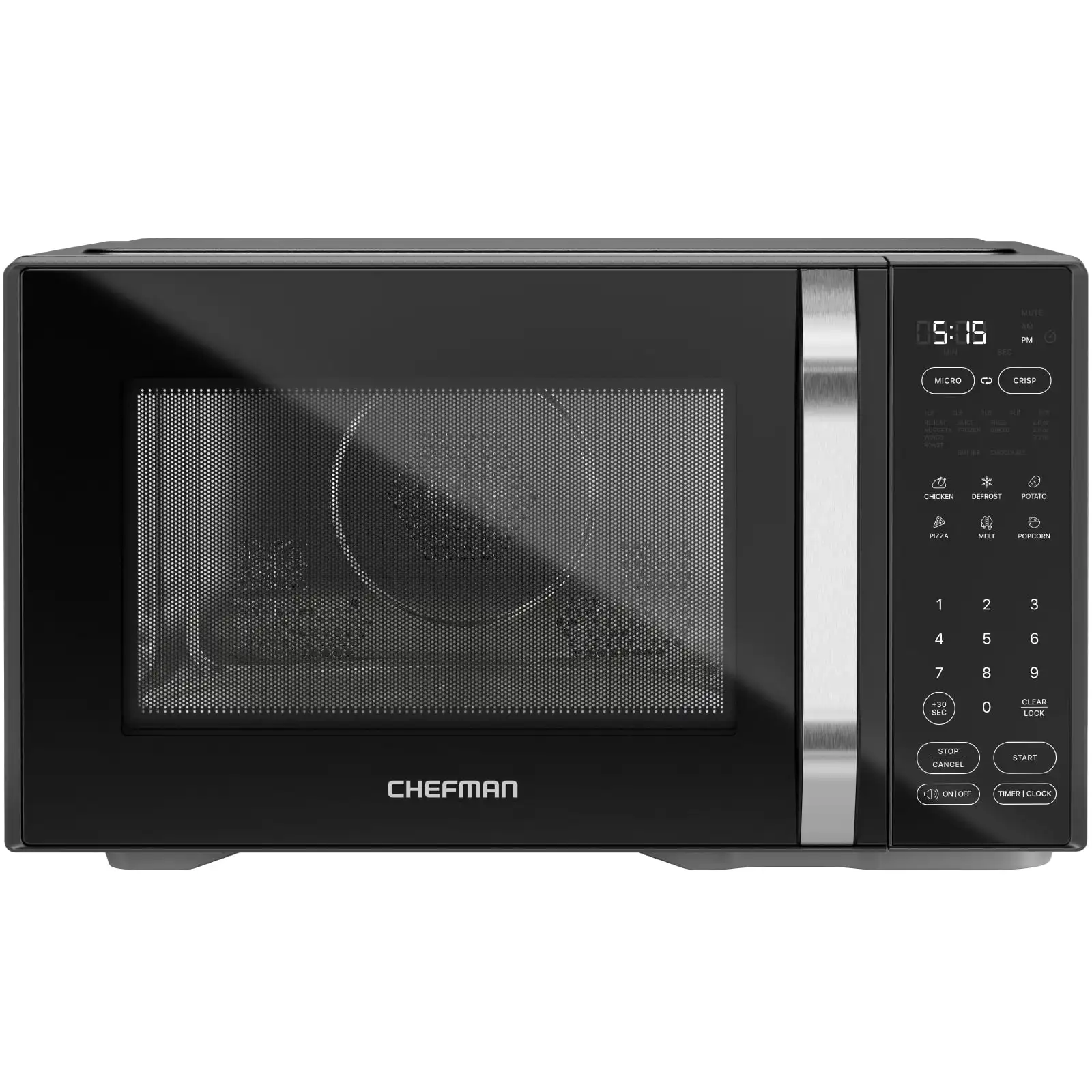 

Микрохрустящая печь Chefman 1,1 куб. Фут. Столешница Микроволновая печь + хрусталь, 1800 Вт-черная, новинка