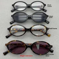 Zhang Yuan English Version Vintage Oval Glasses Frame Fashionable Smooth Luminous Glasses For Men Women Bookworm Glasses 1