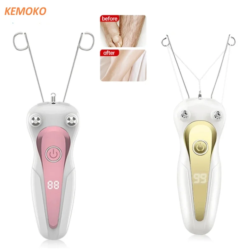 Electric Cotton Thread Epilator Facial Body Hair Removal Shaver Trimmer Women Neck Lip Chin Arm Leg Hair Shaver Beauty Epilator electric shaver body hair trimmer hair removal epilator facial hair epilator