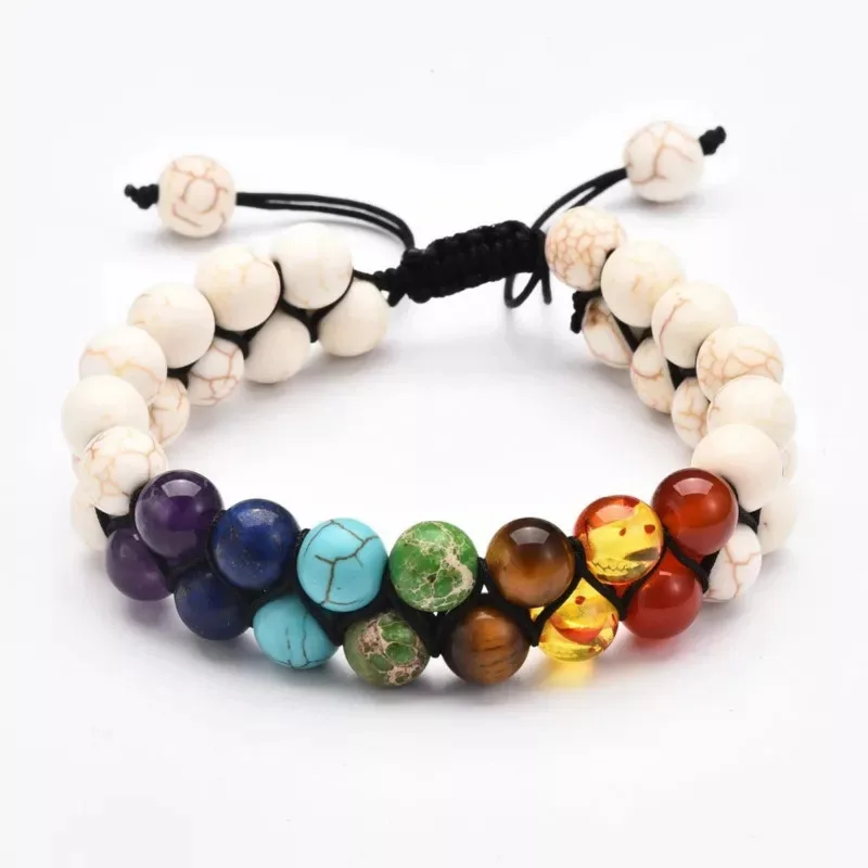 Chakra Karcsat Gyógyulás kristályok Jóga Kő- gyöngyök bracelet meditációt Üdül Szorongó félelem Karperec számára womens mens