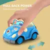 Mini Forest Family Purple Q Pull Back Convertible Car Cartoon Miniature Furniture Dollhouse Model Set Children’s Toy Girl Gifts 6