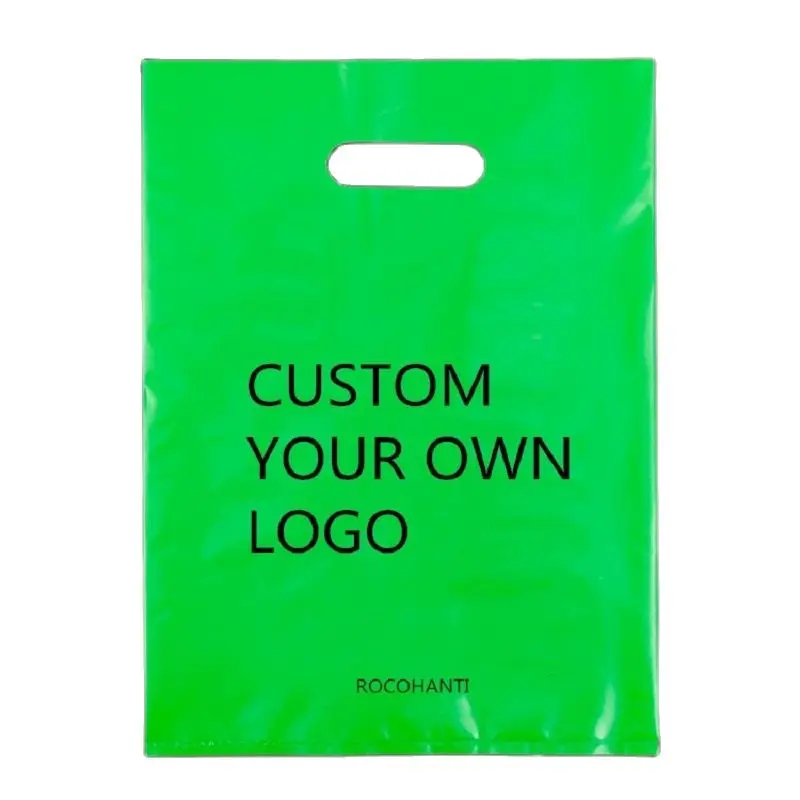 CustomLogoPrintedThickLDPEGroceryBagsPlasticPackaging