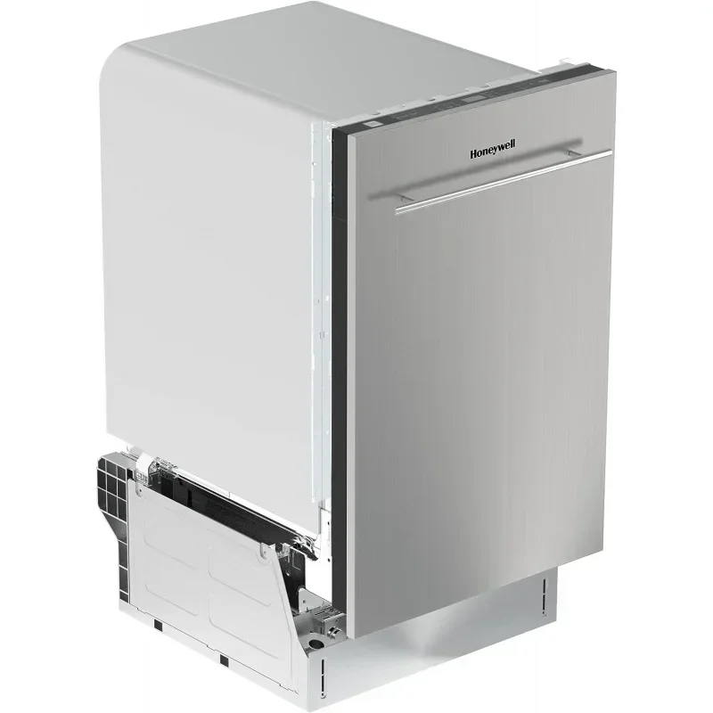 QWHoneywell 18 Inch Dishwasher with 8 Place settings,6 Washing Programs,Stainless Steel Tub,UL/Energy Star- Stainless Steel 3
