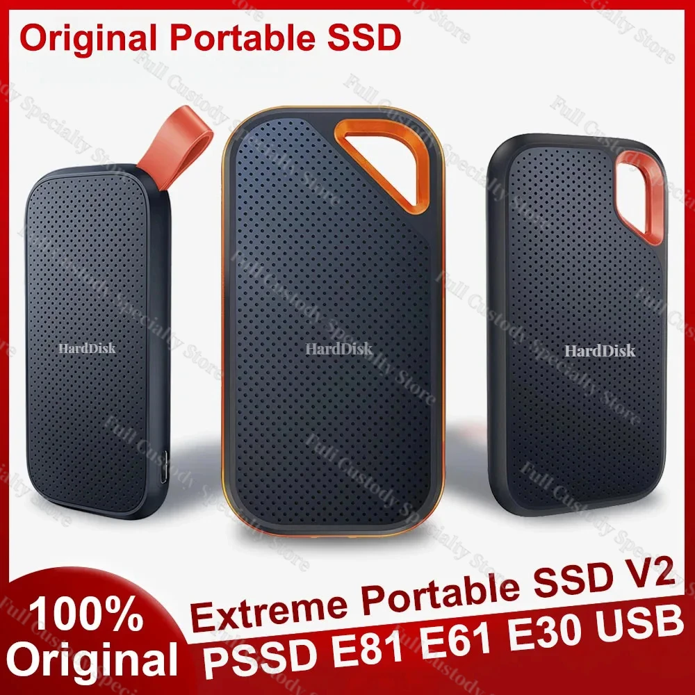 

Original SSD E30 E61 E81 Extreme PRO 4TB 2TB 1TB 500GB USB 3.2 Type-A/C Portable External Solid State Drive NVME hard disk 64tb