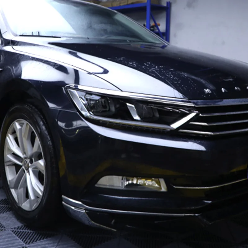 LAYGU 2 Stück Autoscheinwerfer Schutzfolie Scheinwerfer Transparent Schwarz  TPU Aufkleber, Für VW Passat B8 2015-2020 NEMS 2019-On