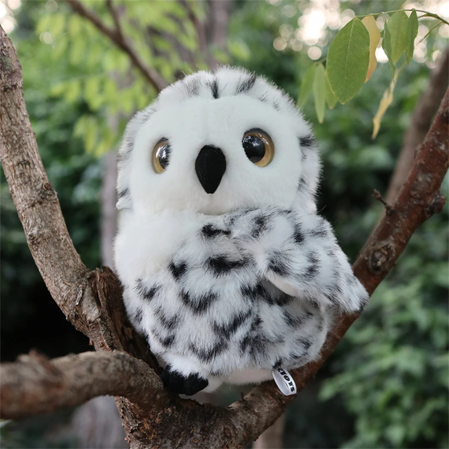 Snowy Owl High Fidelity Anime Cute Plushie Falcon Bird Plush Toys Lifelike Animals Simulation Stuffed Doll Kawai Toy Gifts Kids 4