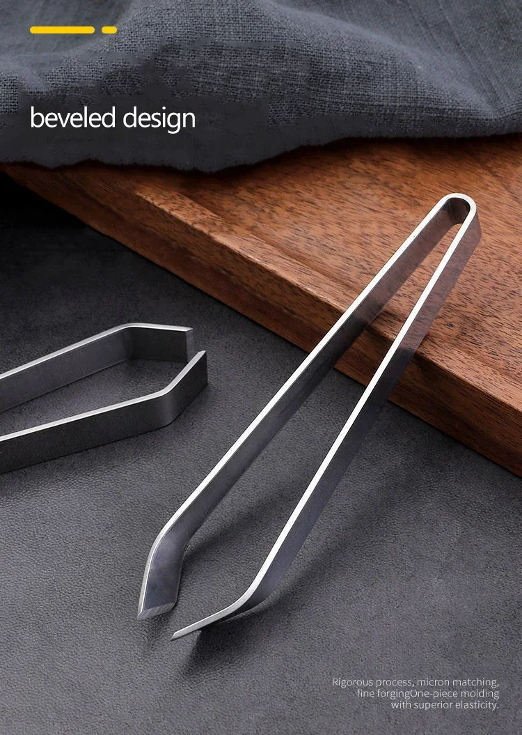 Description Picture 5 of item1 PC Stainless Steel Fish Bone Tweezers Pincer Clip Puller Remover Tongs Fish Bone Plucking Clamp Kitchen Gadgets Seafood Tools