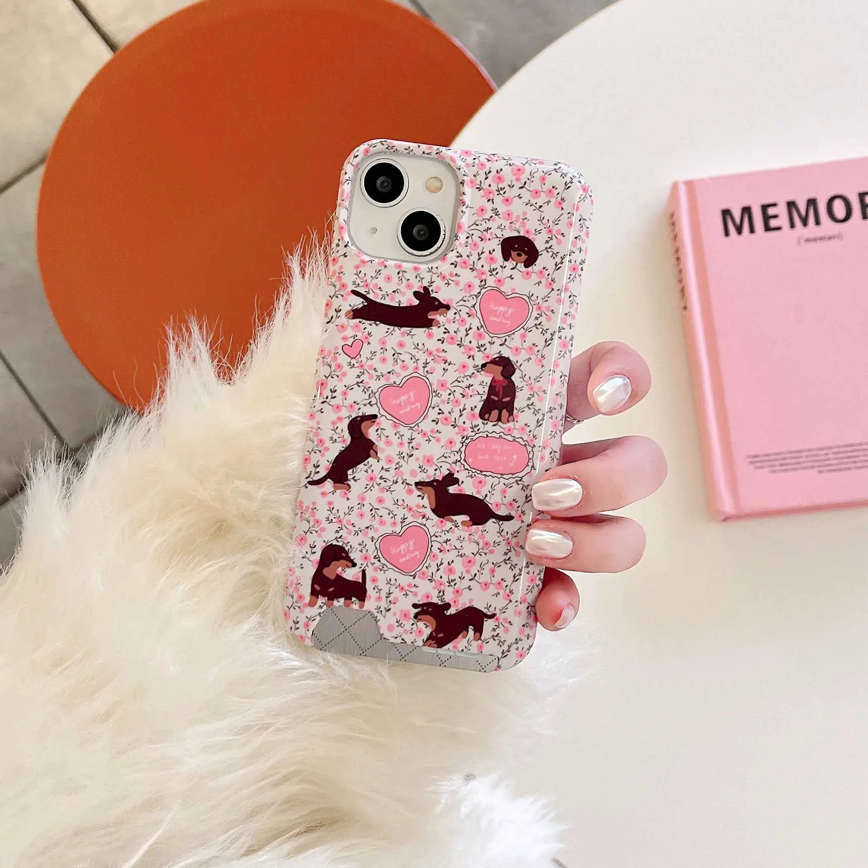 Korea Little Flower Dog Phone Case for iPhone