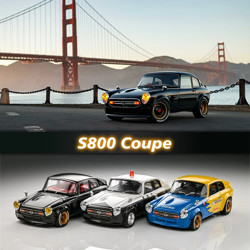 

1:64 S800 купе, полицейская полимерная каучуковая модель автомобиля, коллекционная миниатюрная машинка, игрушки