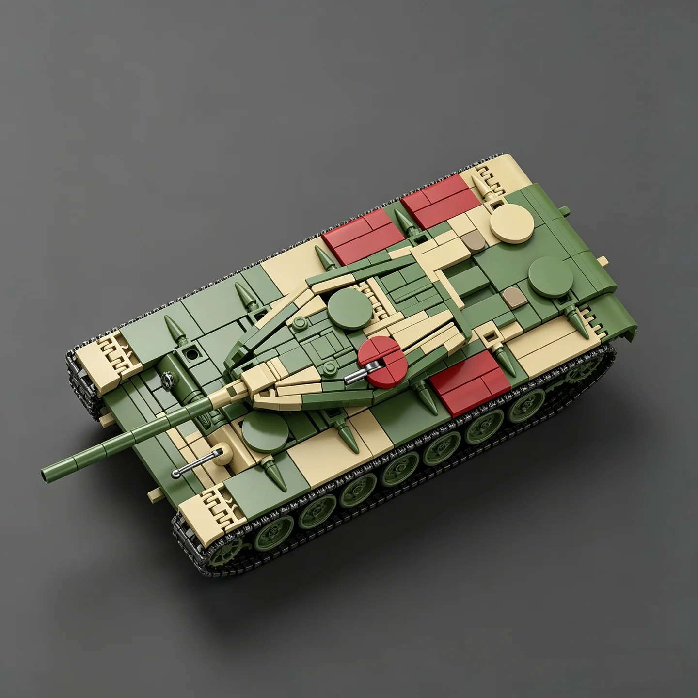 제2차 세계대전 소련 KV-220 중전차 조립 세트, 1:40 스케일 빌딩 블록, 소년용 교육용 장난감