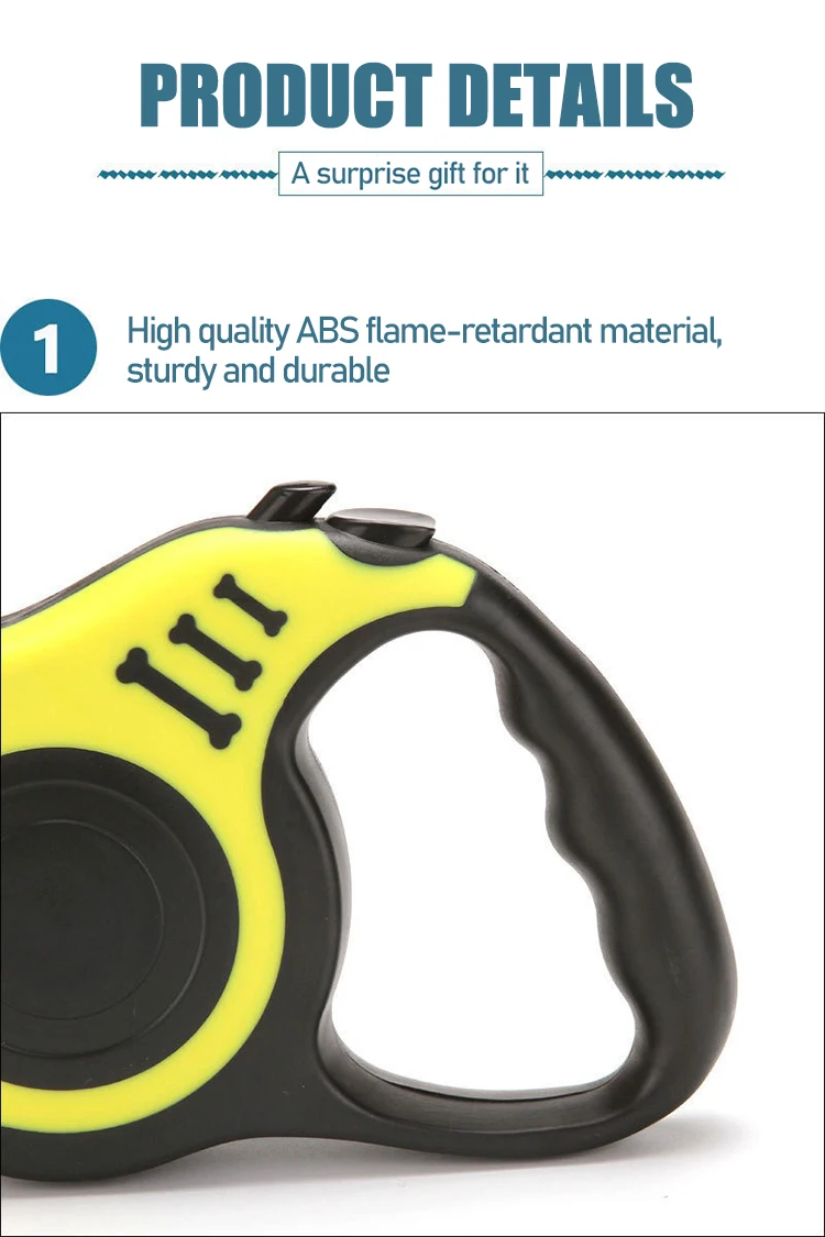 Retractable Leash For Large And Small Dogs Double Strap Hands Free_voghion.com
