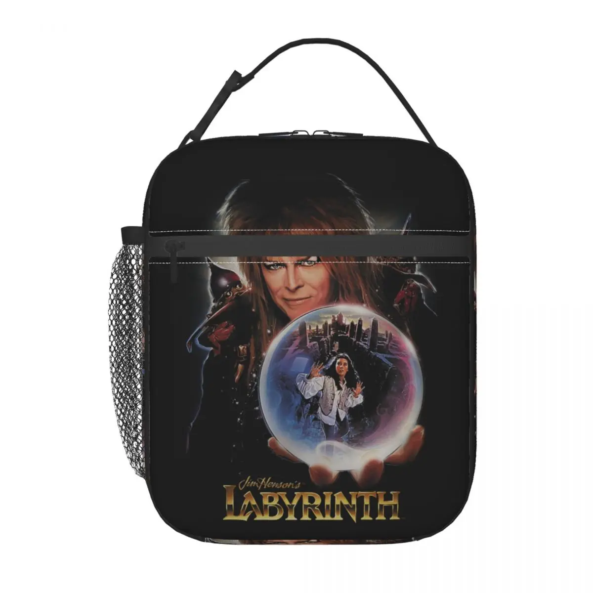 Jareth The Goblin King Labyrinth Insulated Lunch Bag for Women Leakproof Fantasy Film Cooler Thermal Lunch Tote Work School