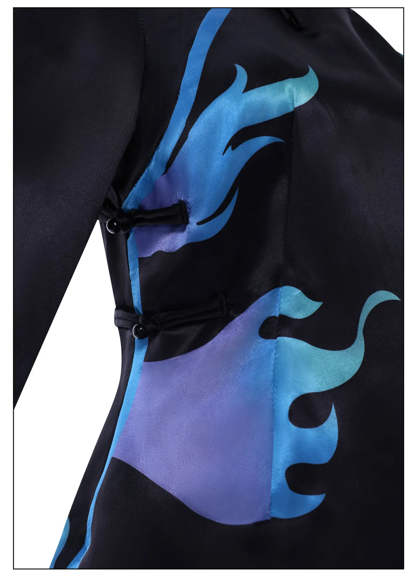 Identity Ⅴ: Qi Shiyi (Antiquarian) | Blue Cheongsam Uniform Costume Dress Cosplay 33 Republic of China Style Student Cheongsam Costume for Women (Unofficial)