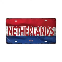 Vintage Tourism Country Poster Metal Sign - Retro License Plate Style Wall Art - 30x15cm - Aluminum (8)