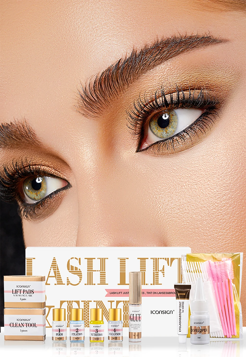 ICONSIGN New Eyelash Eyebrow Dye Tint Kit Professional Lash Lifting Eyebrow Dyeing Mascara Make Up Setting