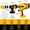 1500W Electric Cordless Spray Gun HVLP Paint Sprayer For Dewalt 20V MAX Battery Furniture Coating Airbrush 6