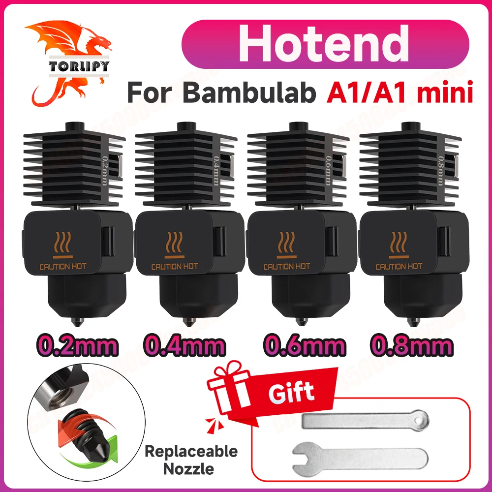Enhanced Hotend Kit with Replaceable Nozzles (0.2-0.8mm)