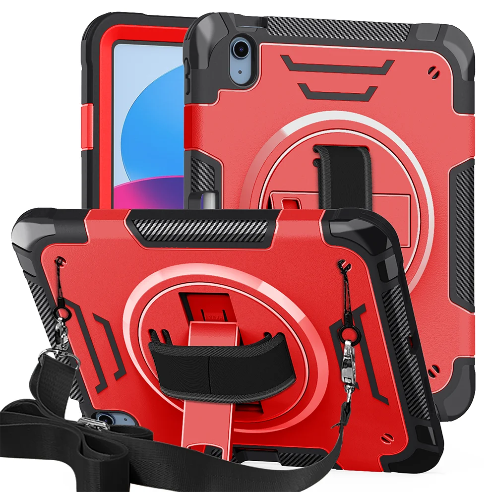 Heavy Duty Shockproof Protective Tablet Cover with Hand and Shoulder Strap