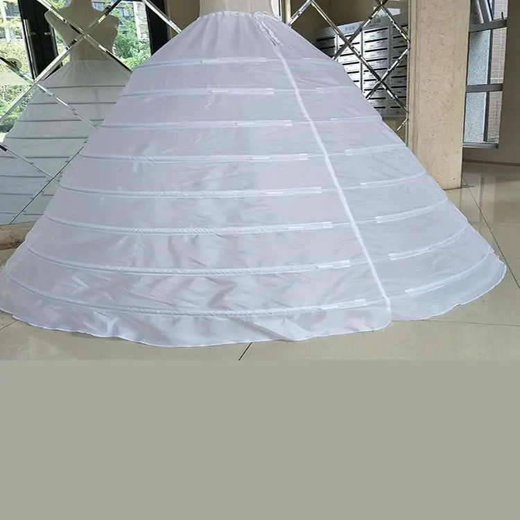 

White 8 Hoops Petticoat Crinoline Slip Underskirt for Wedding Dress Bridal Gown