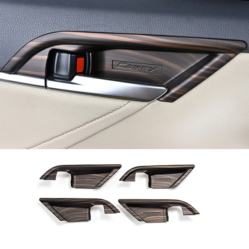 Accessori Decorativi Interni in Legno di Pesco per Toyota Camry 2019-2022: Consolle Strumenti, Copertura Portabicchieri, Finiture Bocchette Aria - Image 6