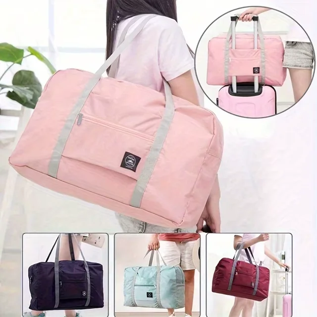 Bolsa de viaje plegable portátil, bolsa de gimnasio deportiva de gran capacidad, bolsa de lona ligera para equipaje de mano, bolsa de viaje para entrenador 1