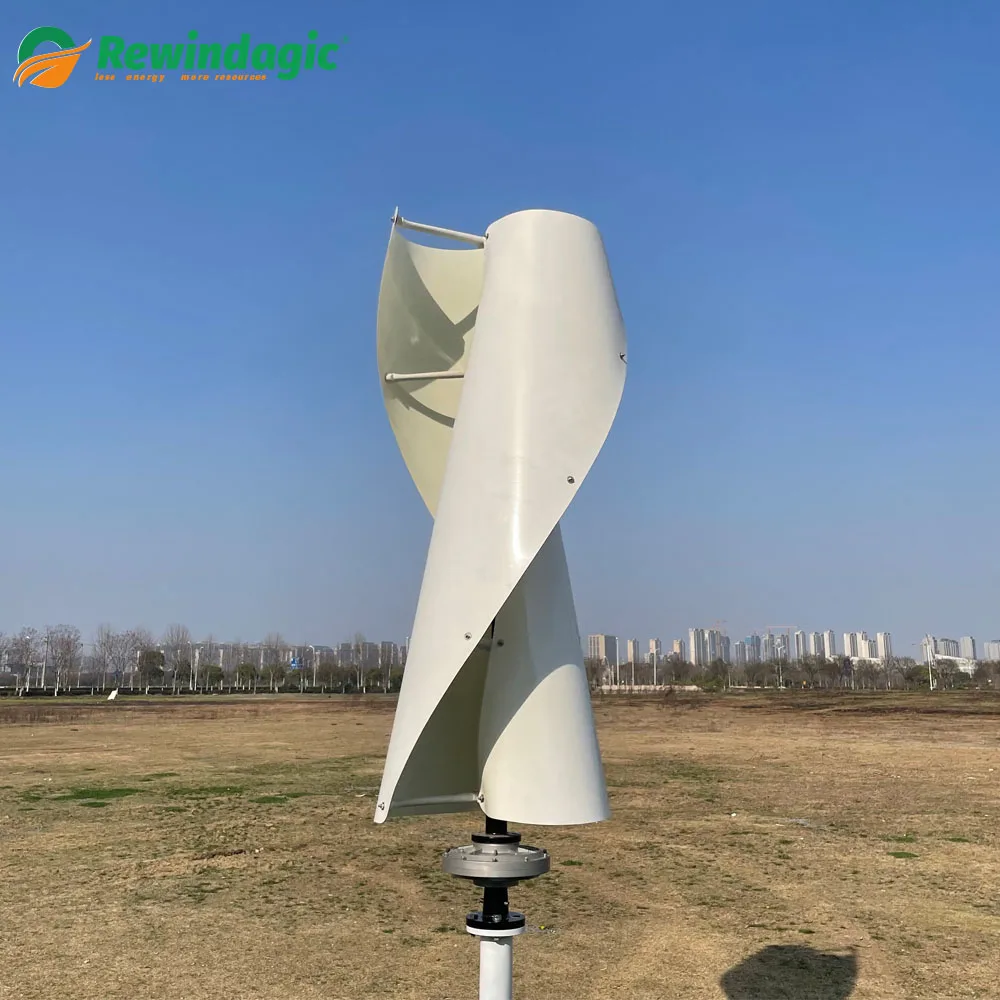 Éolienne 12V 24V 48V Éolienne verticale 3 phases avec contrôleur MPPT