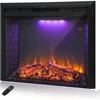 43'' Electric Fireplace Insert, Retro Recessed Fireplace Heater with Fire Crackling Sound, Remote Control, Electric Fireplace 1