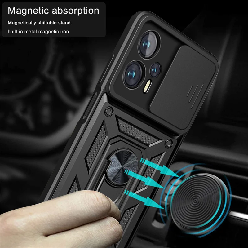 For Xiaomi Poco X4 GT 5G Case Shockproof Magnetic Ring Stand Holder Armor Cases For Poxo Poko Little X 4 GT X4GT PocoX4GT Cover 3