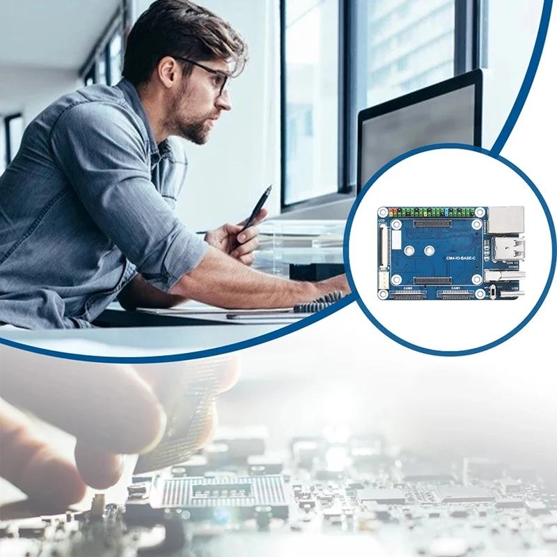 Waveshare CM4-IO-BASE-C Ȯ ,   CM4 ⺻ Ȯ ,   RJ45 + M.2 M Ű