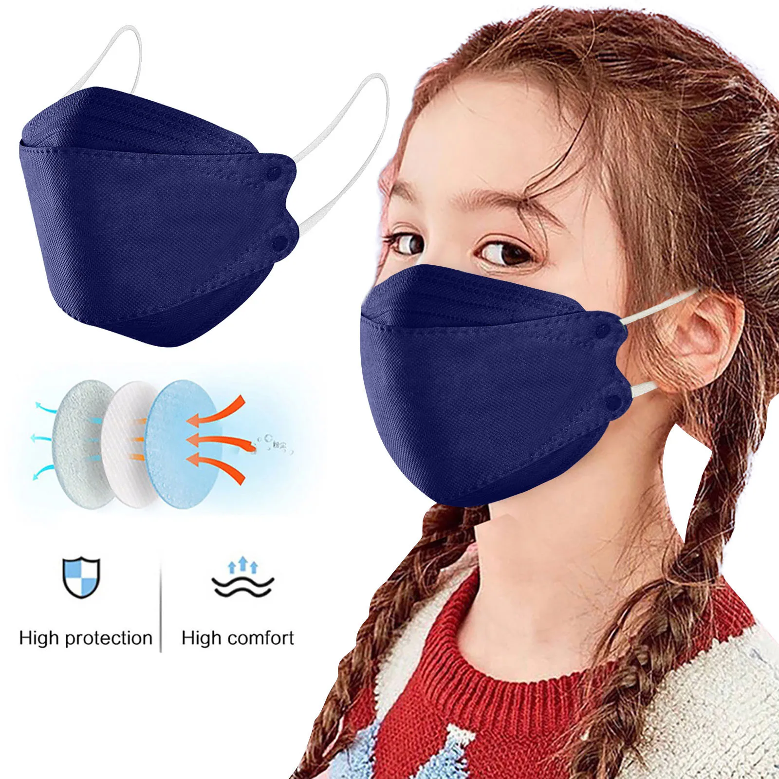 Children's Outdoor Mask Droplet And Haze Prevention Fish Non Woven Face Mask