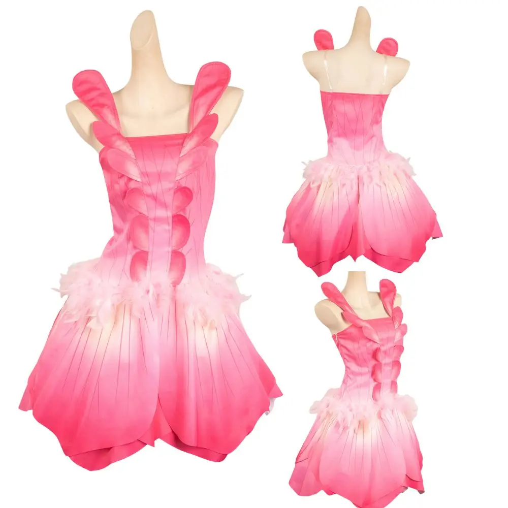 

Elina Cosplay Barbei Costume for Adult Women Girls Pink Dress Barbei Clothes Fantasia Outfits Female Halloween Carnival Suit