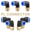 5Pcs SL 4/6/8/10/12mm Elbow Pneumatic Air Connector 1/8 "1/4" 3/8 "1/2" Male Thread Pneumatic Water Air Hose Fitting