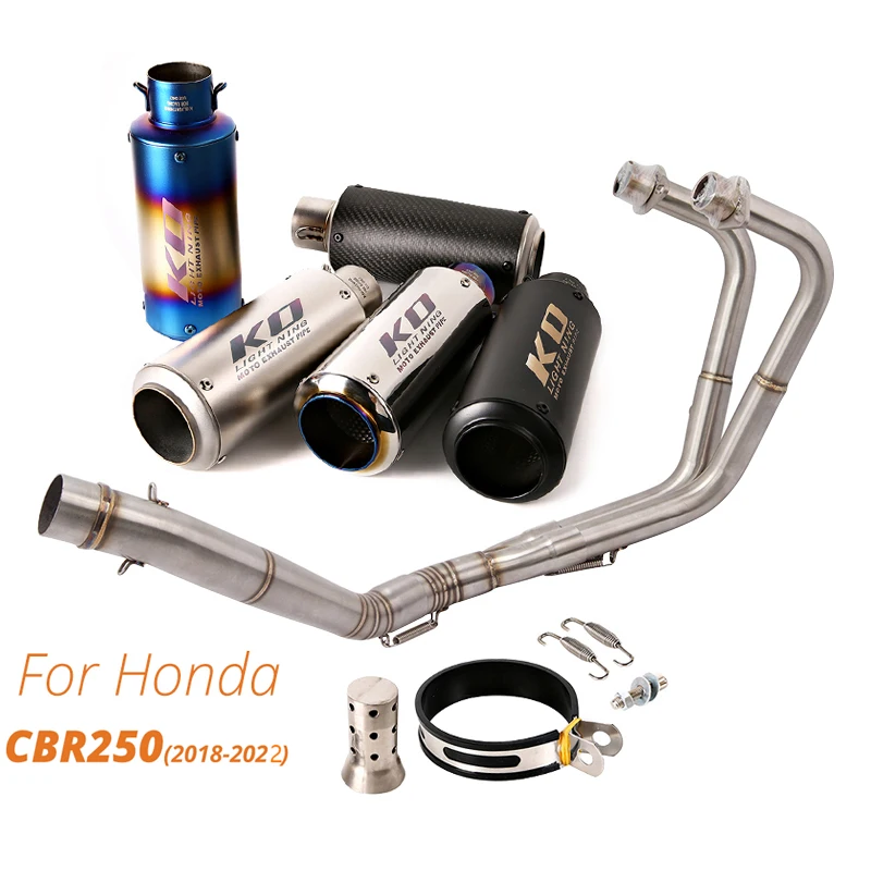 

For Honda CBR250 2018-2022 51mm Motorcycle Exhaust System Front Link Pipe Muffer Escape Connect Tube Stainless STeel Slip On